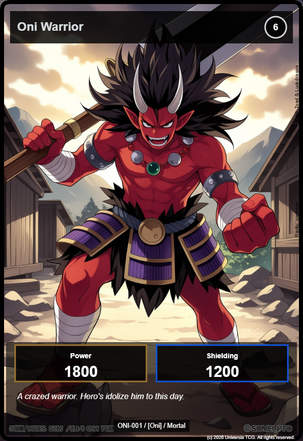 Oni Warrior card