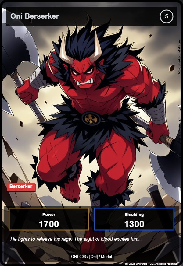 Oni Berserker card