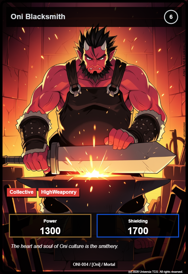 Oni Blacksmith card