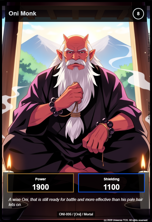 Oni Monk card