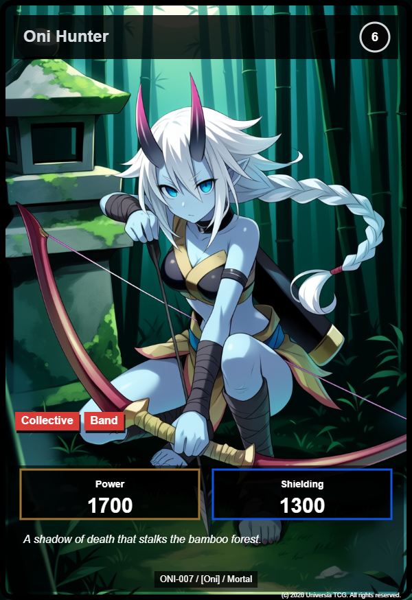 Oni Hunter card