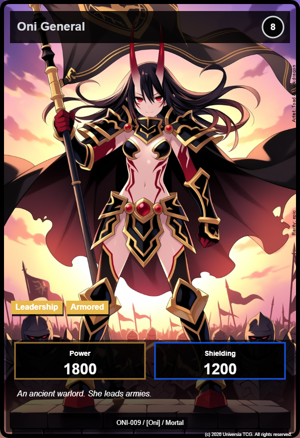 Oni General card