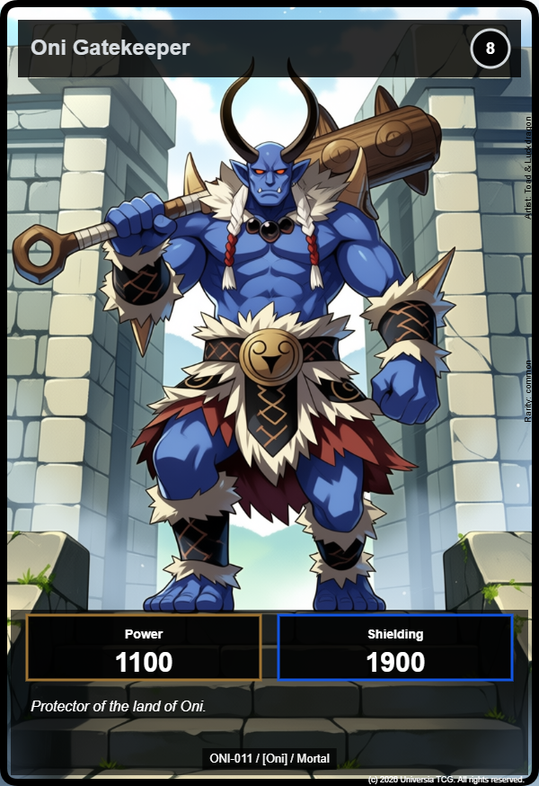 Oni Gatekeeper card