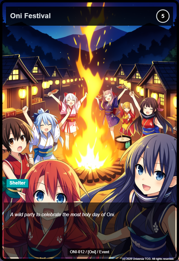 Oni Festival card