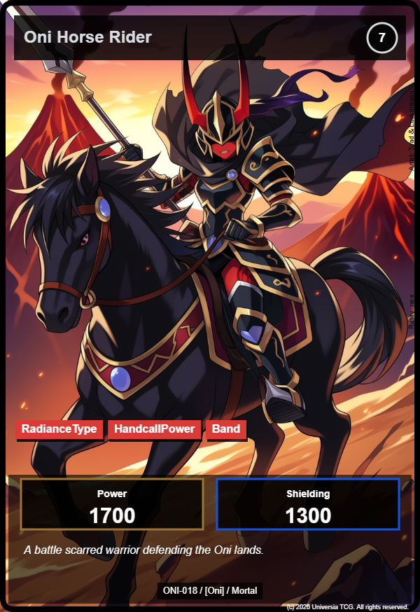 Oni Horse Rider card
