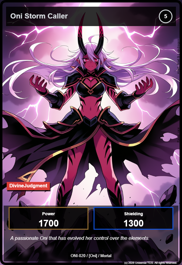 Oni Storm Caller card