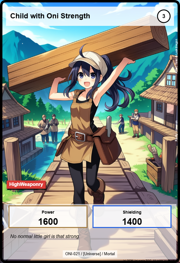 Child with Oni Strength card