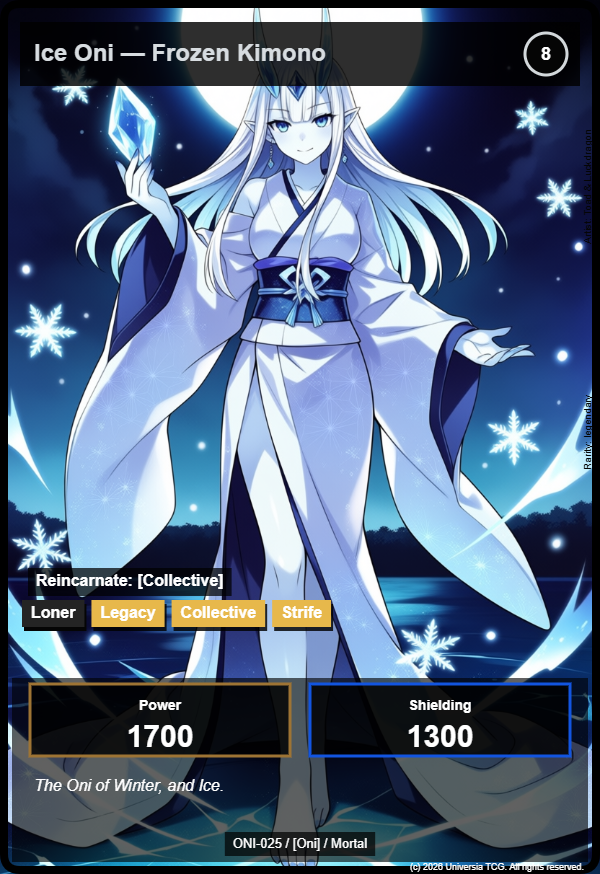 Ice Oni — Frozen Kimono card