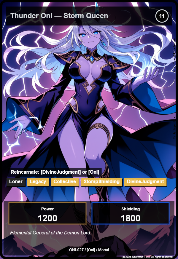 Thunder Oni — Storm Queen card