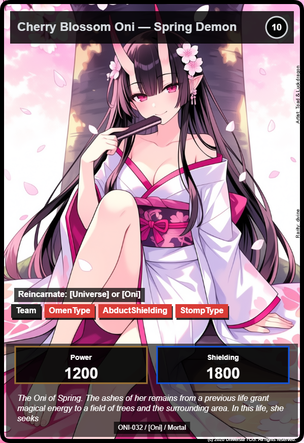 Cherry Blossom Oni — Spring Demon card