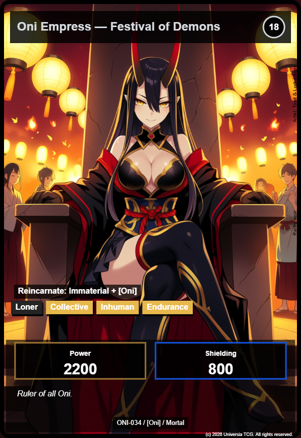 Oni Empress — Festival of Demons card