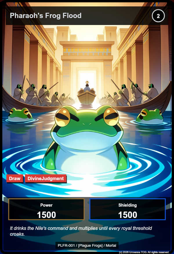 Pharaoh's Frog Flood card