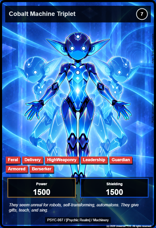 Cobalt Machine Triplet card