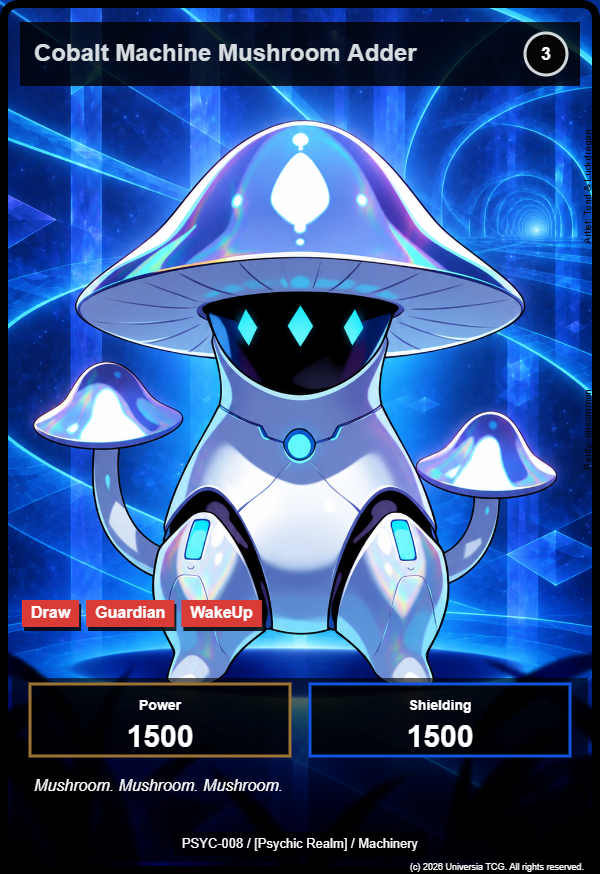 Cobalt Machine Mushroom Adder card