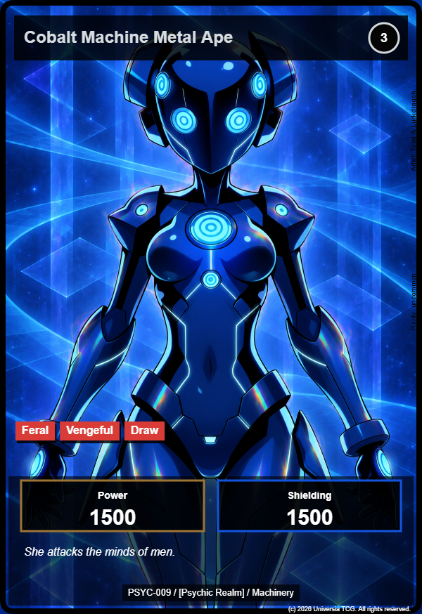 Cobalt Machine Metal Ape card