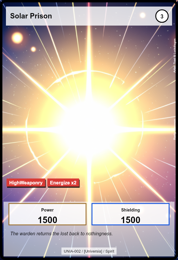Solar Prison card