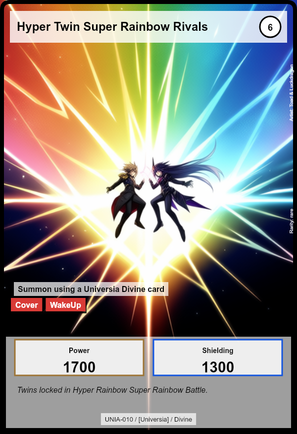 Hyper Twin Super Rainbow Rivals card