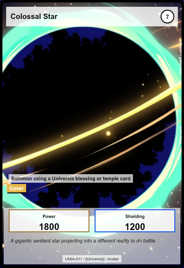 Colossal Star card