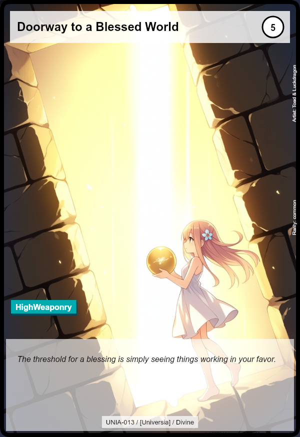 Doorway to a Blessed World card