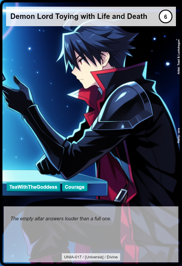 Demon Lord Toying with Life and Death card