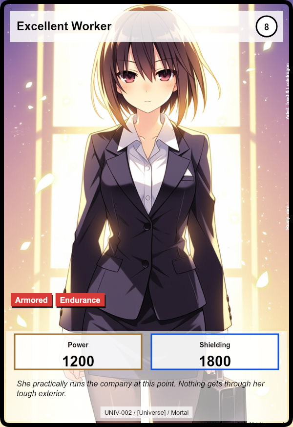 Excellent Worker card