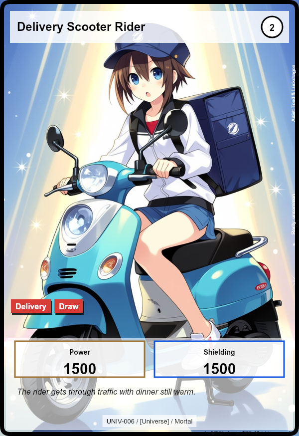 Delivery Scooter Rider card