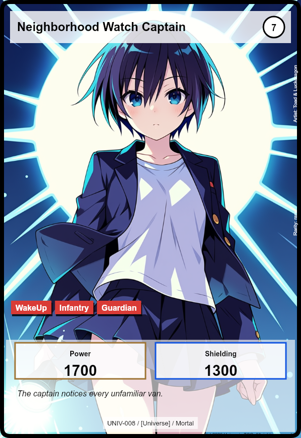 Neighborhood Watch Captain card