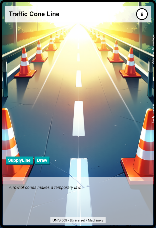 Traffic Cone Line card