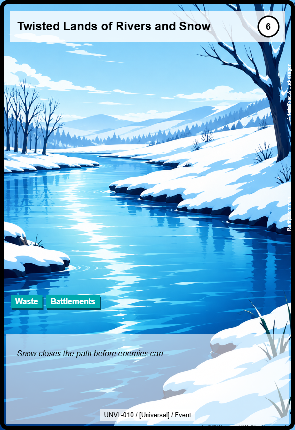 Twisted Lands of Rivers and Snow card