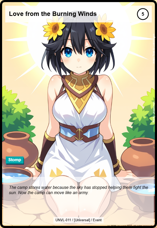 Love from the Burning Winds card
