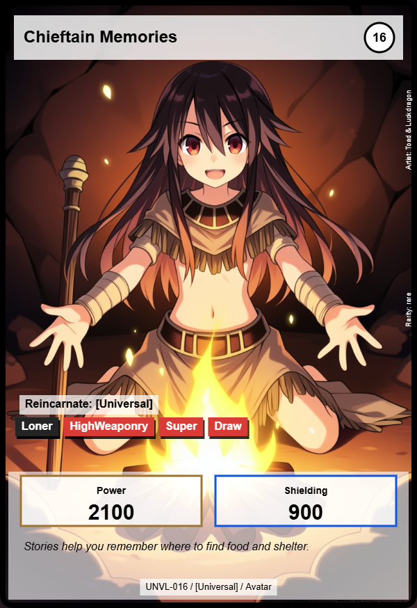 Chieftain Memories card