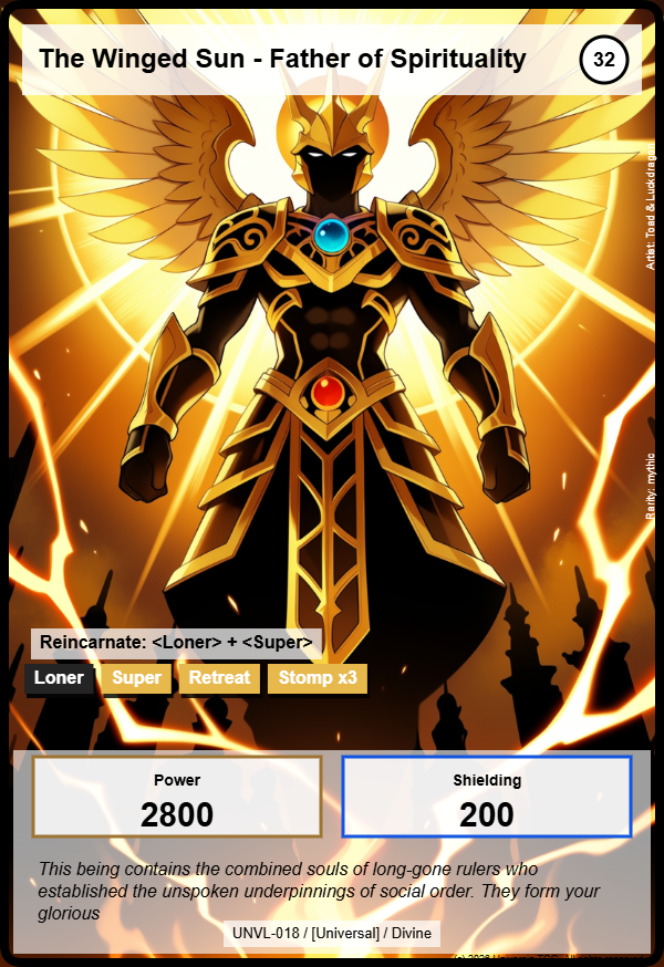 The Winged Sun - Father of Spirituality card