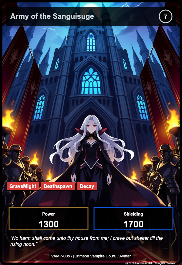 Army of the Sanguisuge card