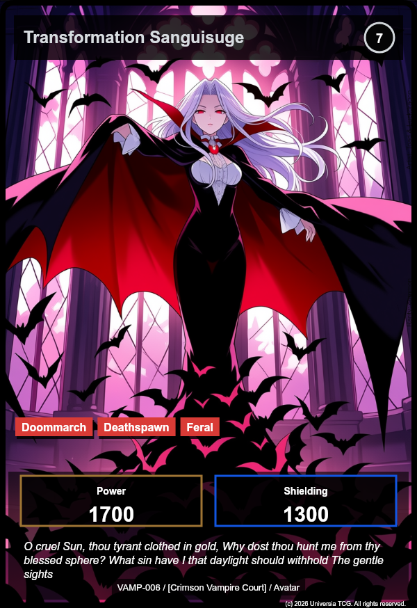 Transformation Sanguisuge card