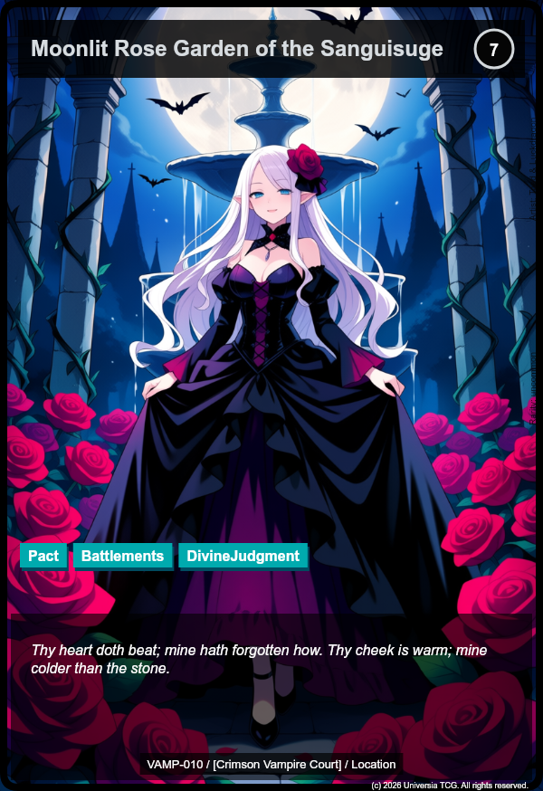 Moonlit Rose Garden of the Sanguisuge card