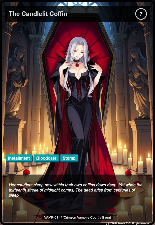 The Candlelit Coffin card
