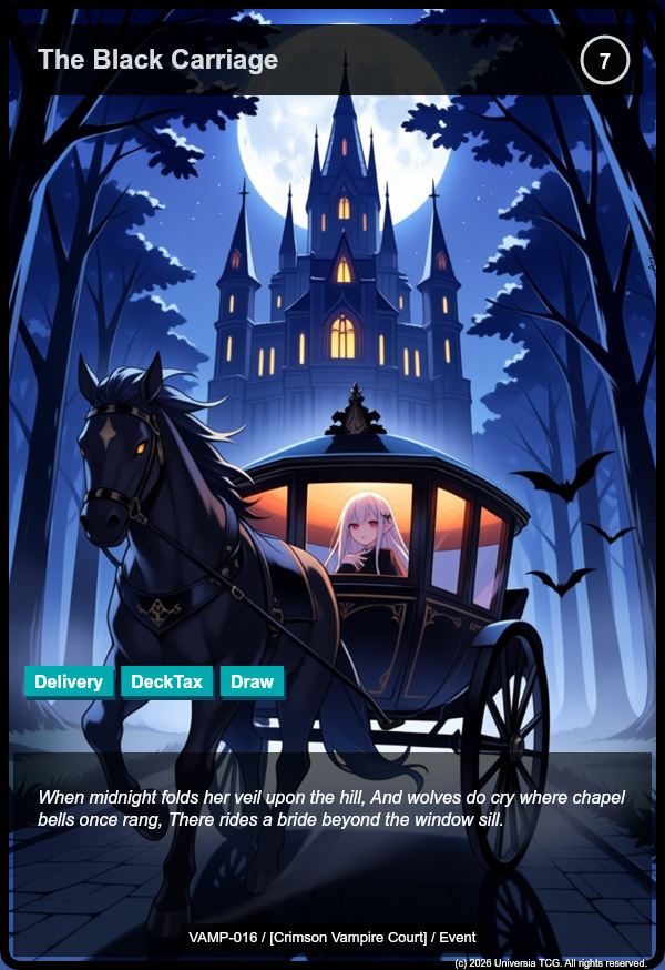 The Black Carriage card