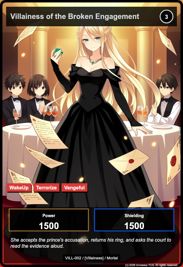 Villainess of the Broken Engagement card