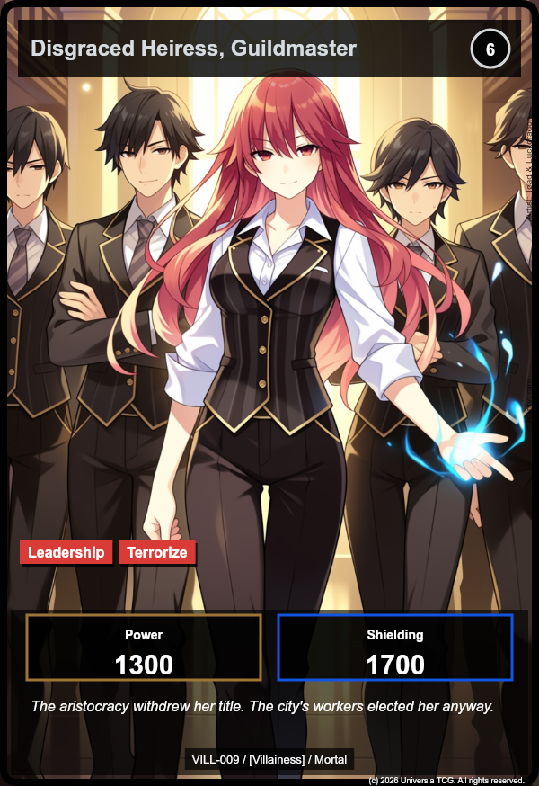 Disgraced Heiress, Guildmaster card