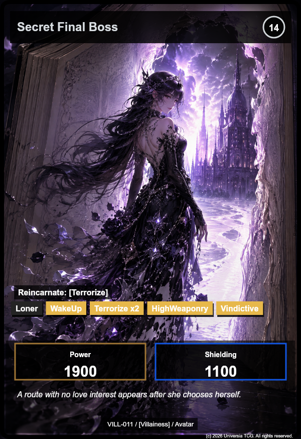 Secret Final Boss card