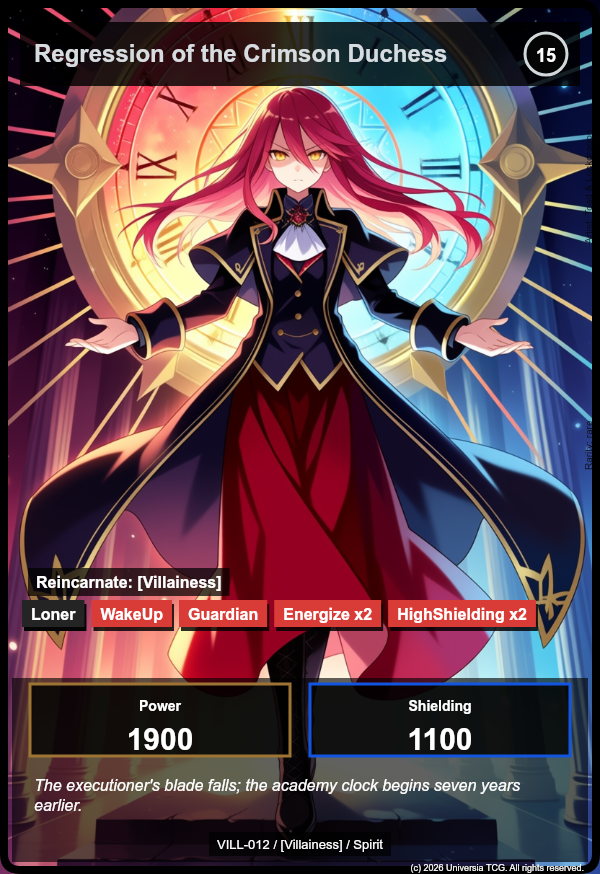 Regression of the Crimson Duchess card