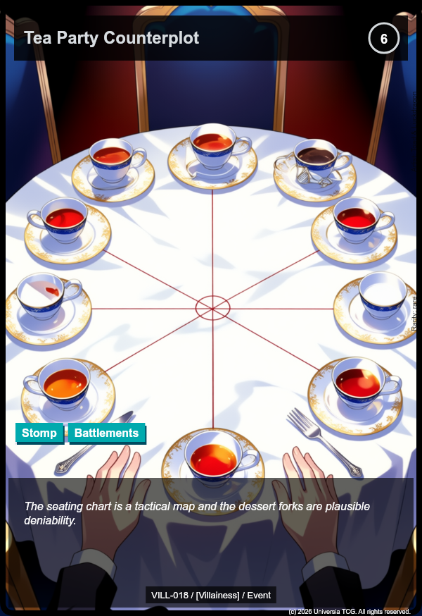 Tea Party Counterplot card