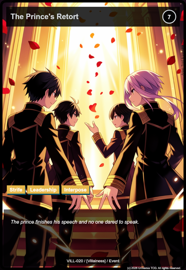 The Prince's Retort card