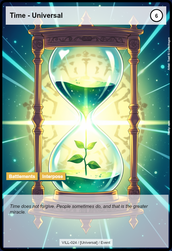 Time - Universal card