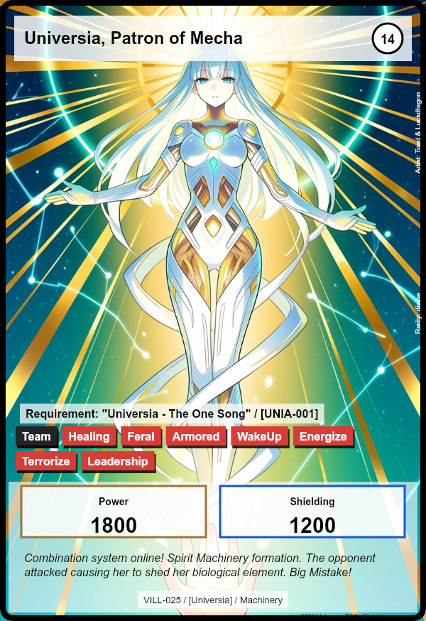Universia, Patron of Mecha card