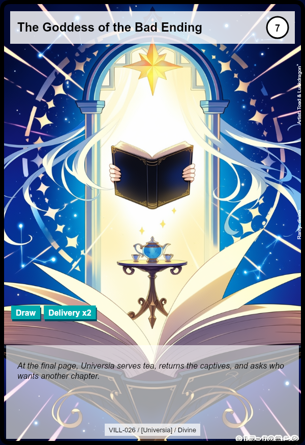 The Goddess of the Bad Ending card