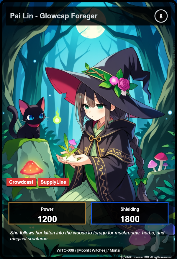 Pai Lin - Glowcap Forager card