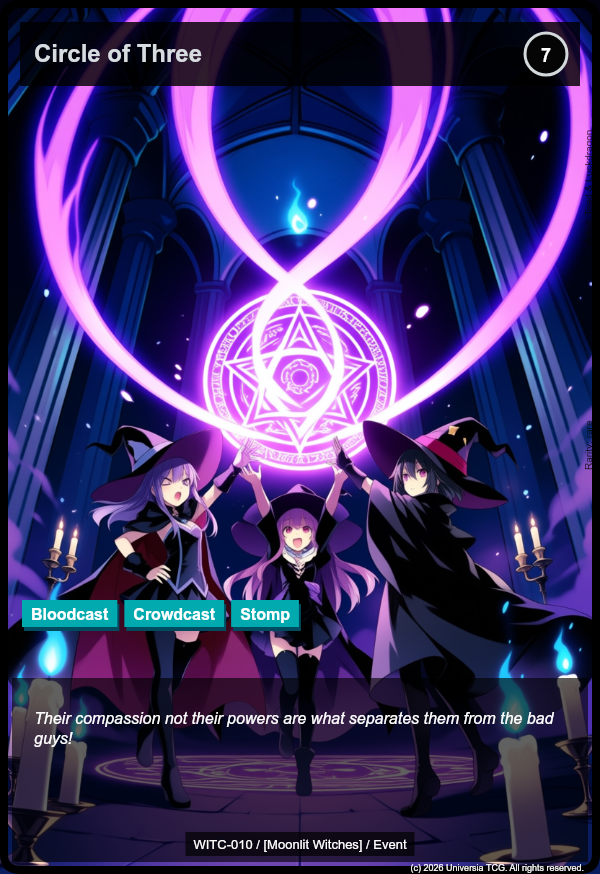 Circle of Three card