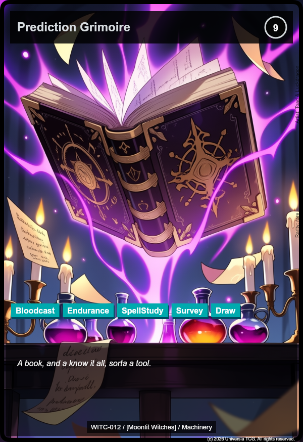 Prediction Grimoire card
