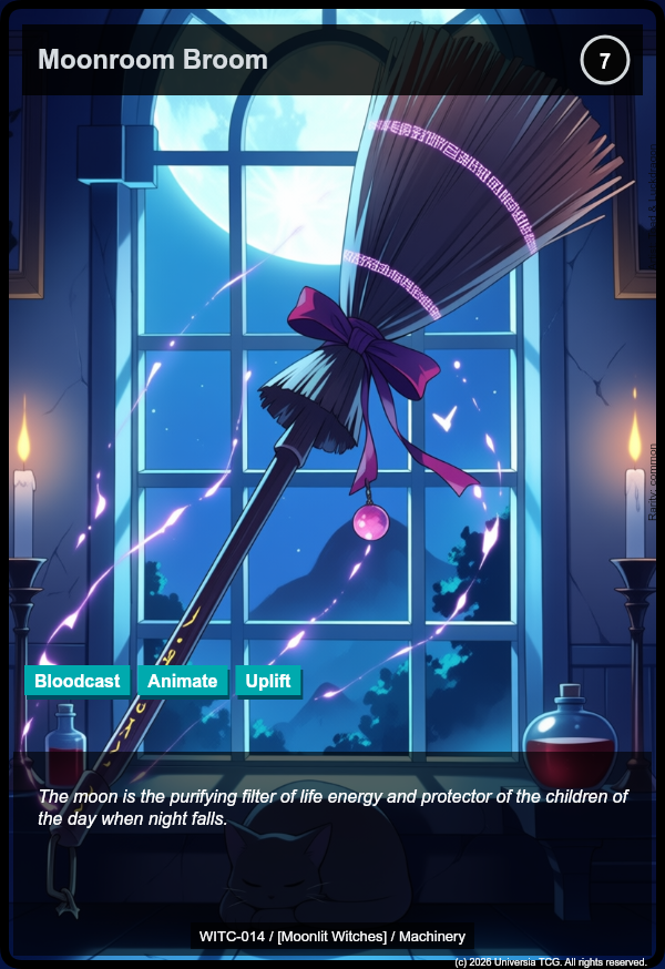 Moonroom Broom card